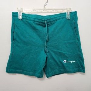 CHAMPION Men's Green Athletic Sweat Shorts Lace Up Size M